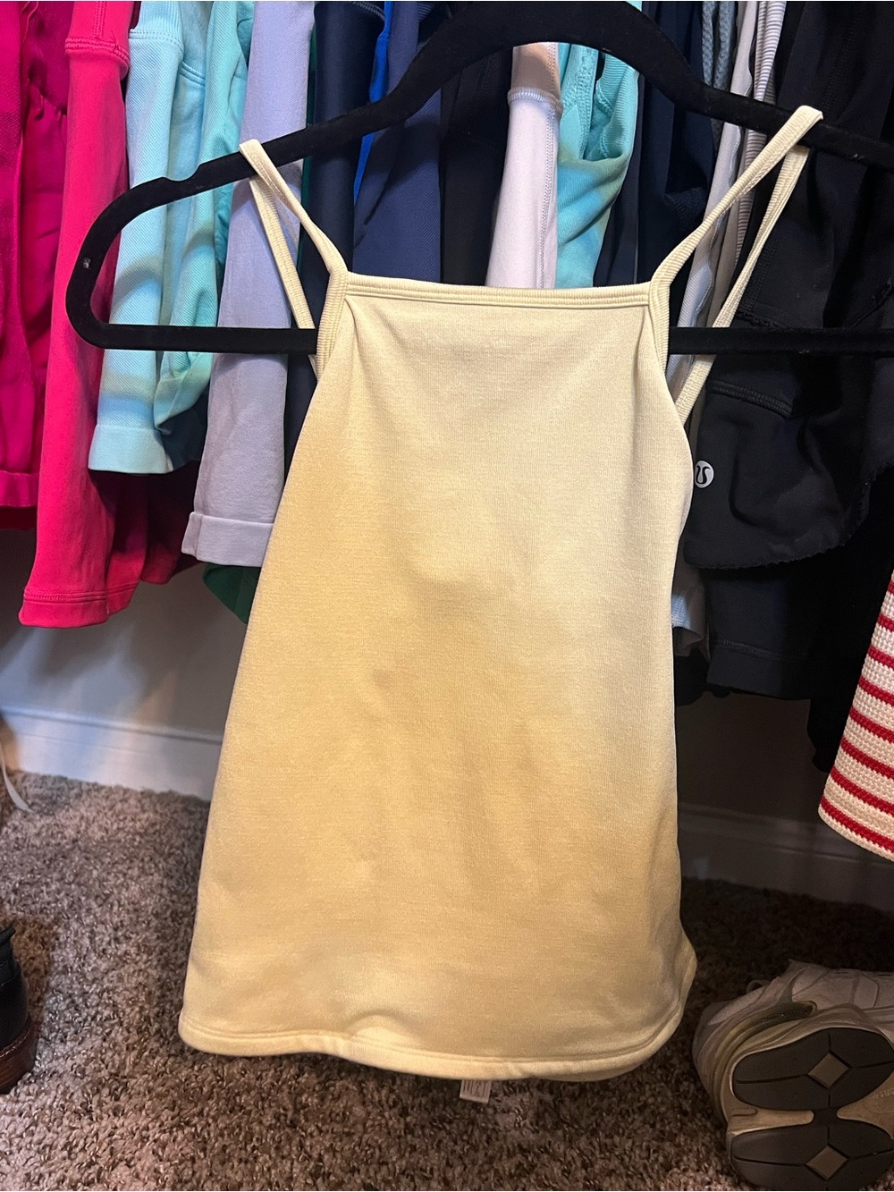 FP Movement by Free People Pale yellow Scrunch-Back Bralette